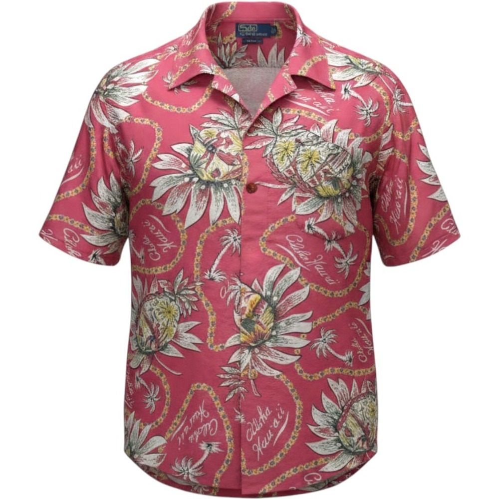 Polo Ralph Lauren Aloha Camp Shirt Mens Large Floral Hawaiian Button Up Vintage